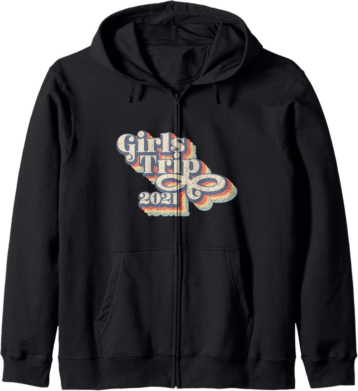 Niedliche Mädchen Wochenende 2021 Retro Vintage Style Kapuzenjacke