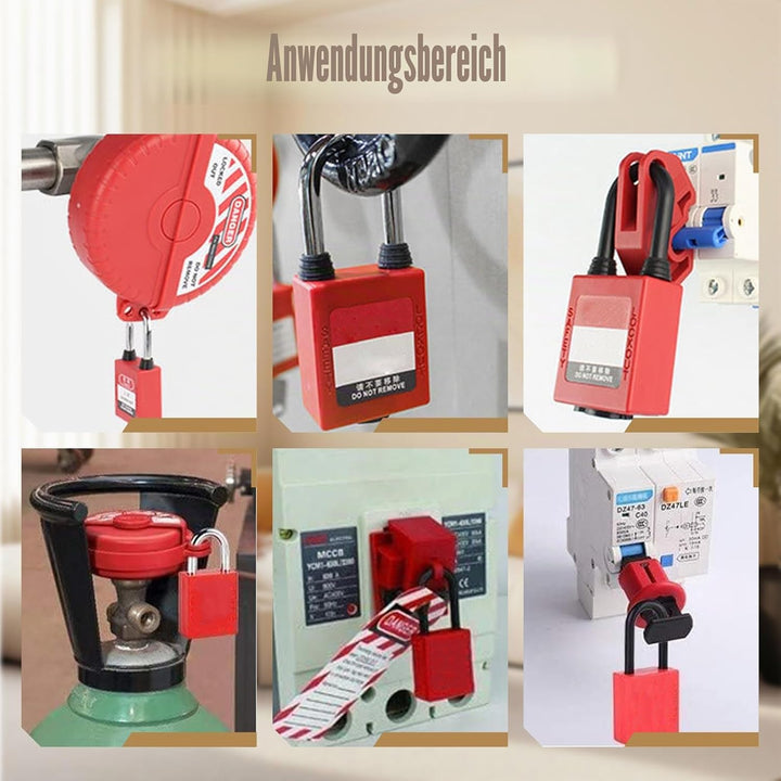 10 Stück Lockout Vorhängeschloss, 38mm Nylon-Sicherheits-Vorhängeschloss mit Schlüssel, Lockout-Schl