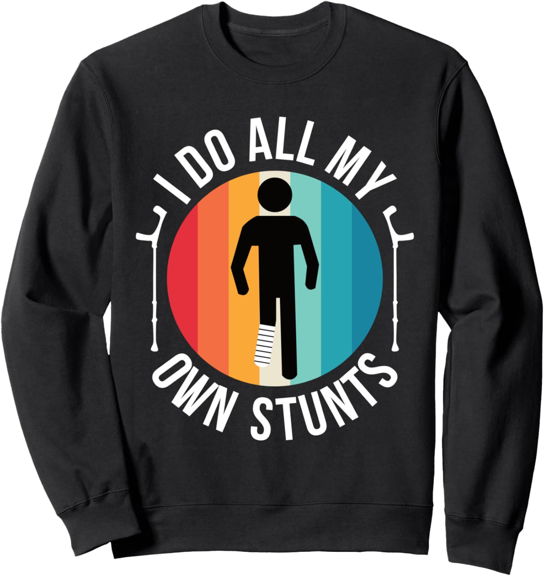 Genesungsgeschenk Knie Knöchel Verletzungen gebrochenes Bein Sweatshirt