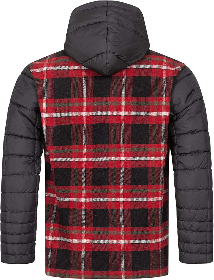 Rock Creek Herren Übergangsjacke Karierte Flanelljacke H-265 S Rot, S Rot