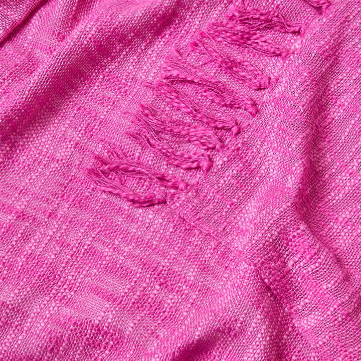 Homescapes extra grosse Tagesdecke Nirvana, pink, Wohndecke/Sofaüberwurf aus 100% Baumwolle, 225 x 3