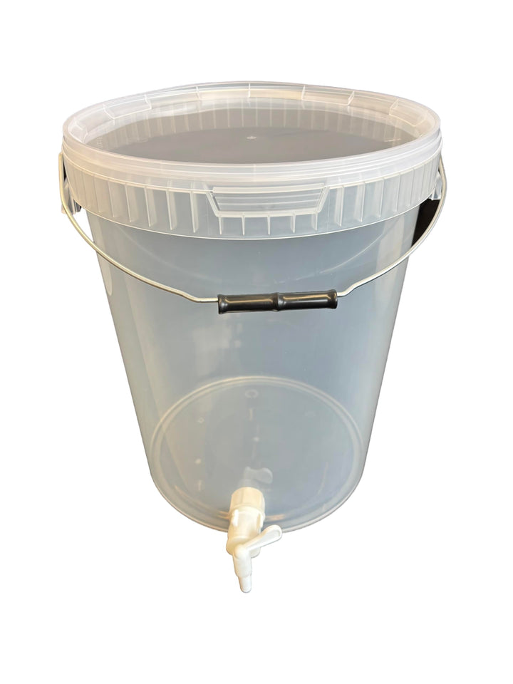 Gärbehälter 25L Fermentationsbehälter mit Deckel Ablaufhahn Gäreimer Eimer für Bier Wein oder Maisch