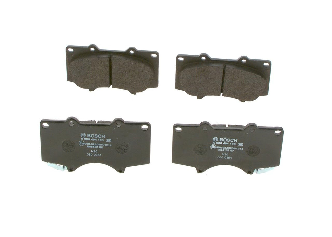 Bosch BP1064 Bremsbeläge - Vorderachse - ECE-R90 Zertifizierung - vier Bremsbeläge pro Set