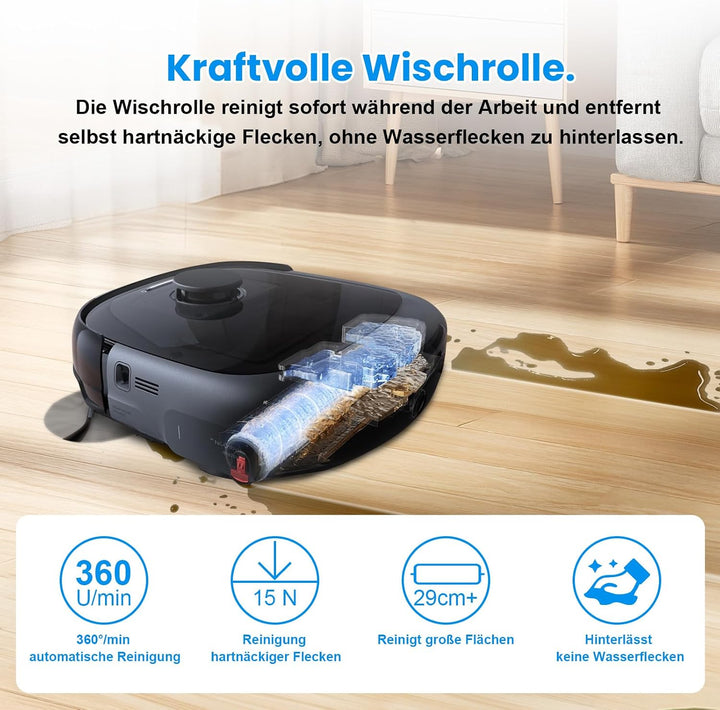 16 Stück Zubehörset für eufy E25 / E28 Omni Saugroboter mit 1 Paar Hauptbürsten, 4 Staubbeutel, 1 Wi