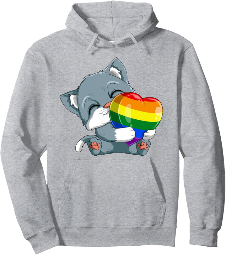 LGBTQ Pride Katze Rainbow Flagge Katzen Pullover Hoodie