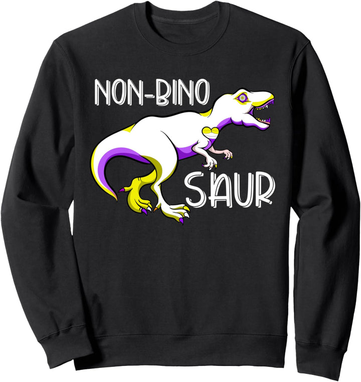 T Rex Genderfluid LGBTQ Gay Pride Dino Geschenk Nicht Binär Sweatshirt