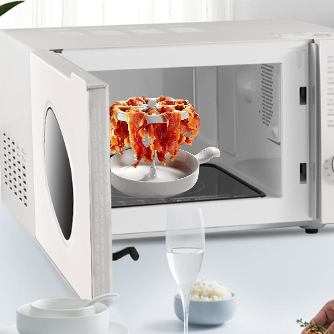 Mikrowellen-Bacon-Rack, Mikrowellen-Kocher, Lebensmittelqualität, Mikrowellen-Grill, Silikonölbürste