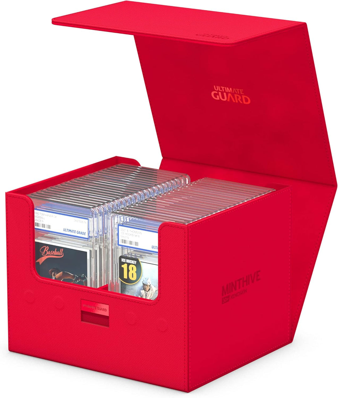 Ultimate Guard UGD011330 Minthive 30+ XenoSkin Rot Kartenbox, Rot