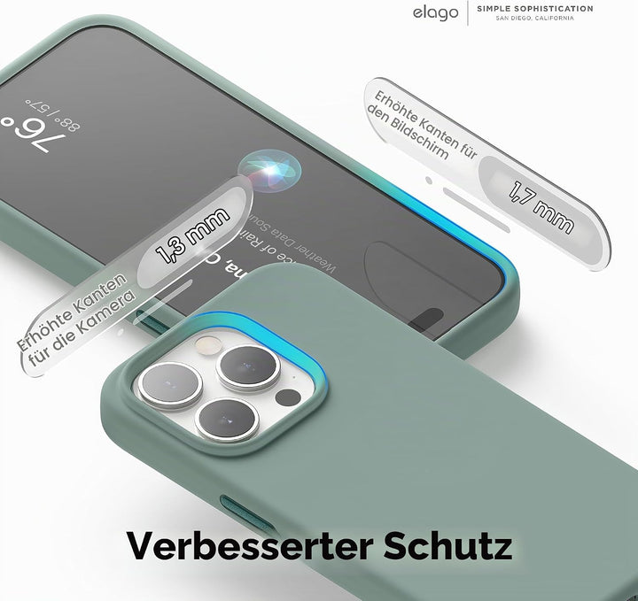 elago Magnetische Silikonhülle kompatibel mit iPhone 15 Pro Max, kompatibel mit Allen MagSafe-Zubehö