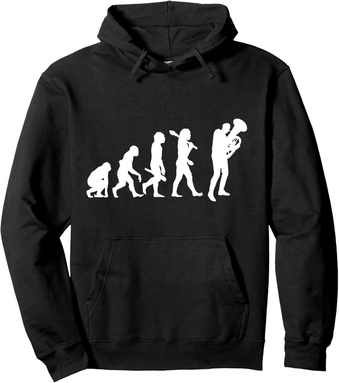 Die Evolution eines Tuba Spielers - Tubisten Pullover Hoodie