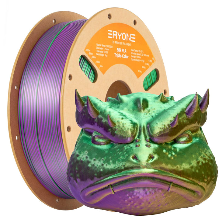 ERYONE Dreifarbiges Seiden PLA Filament 1.75mm,Seidiges Mehrfarbiges PLA-Filament für 3D-Drucker +/-
