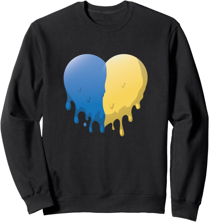 Ukrainische Flagge Ukrainisches Hemd Herren Ukrainisches Herz Sweatshirt