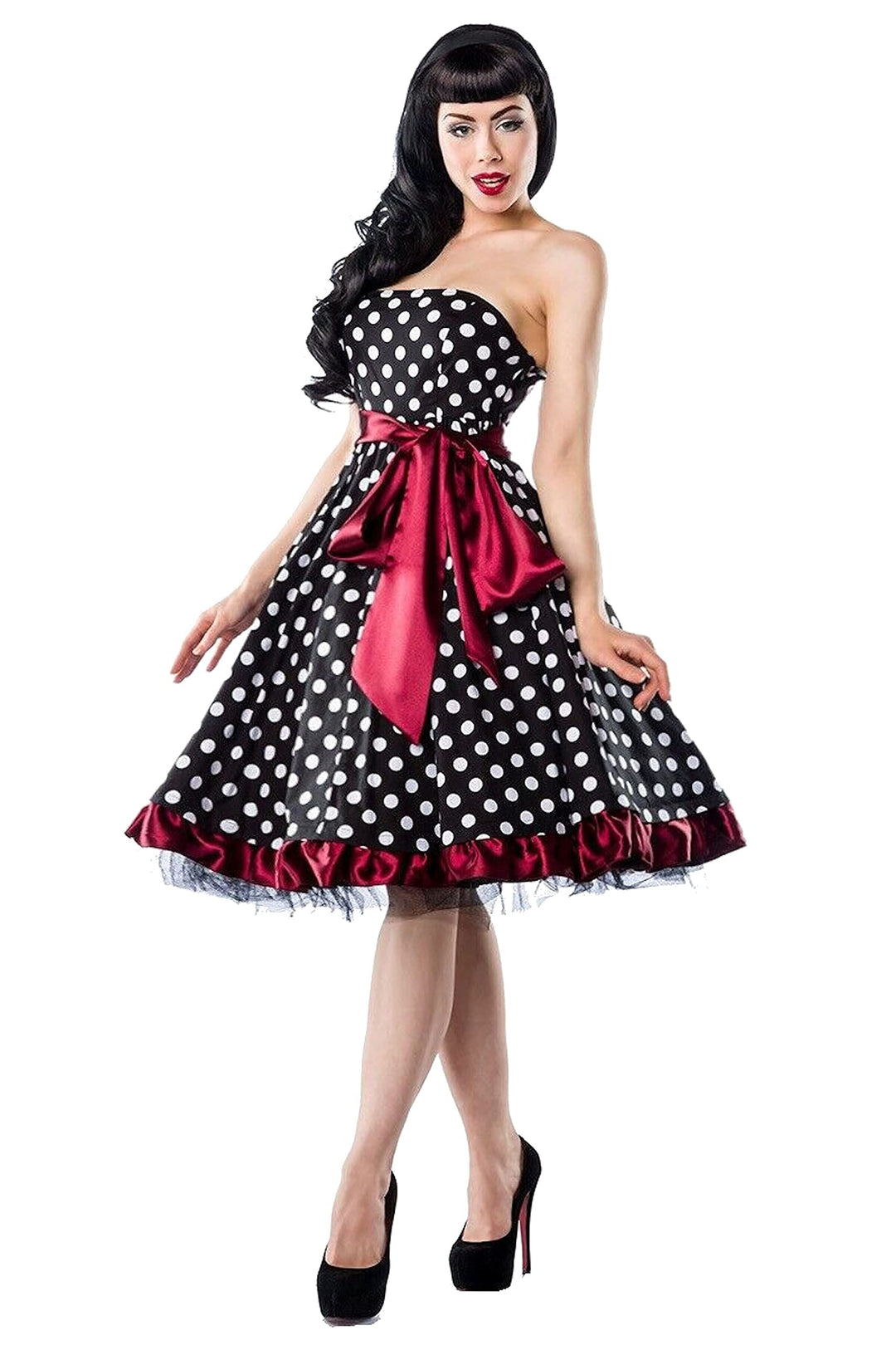 Chic Star - Rockabilly-Kleid - schwarz/weiss/rot - 2XL