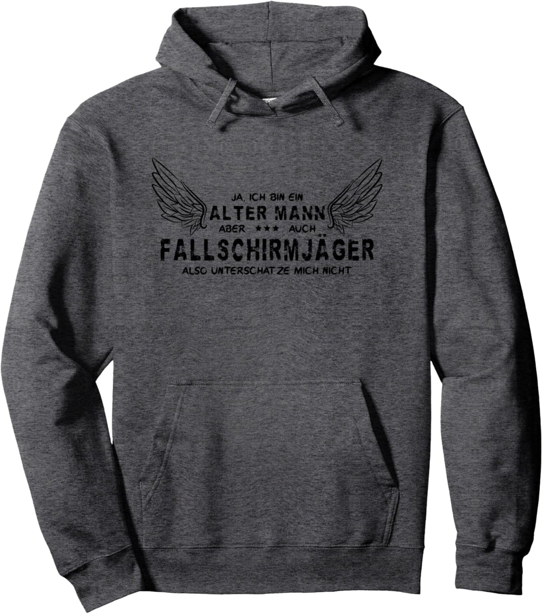 Fallschirmjäger Alter Mann Pullover Hoodie