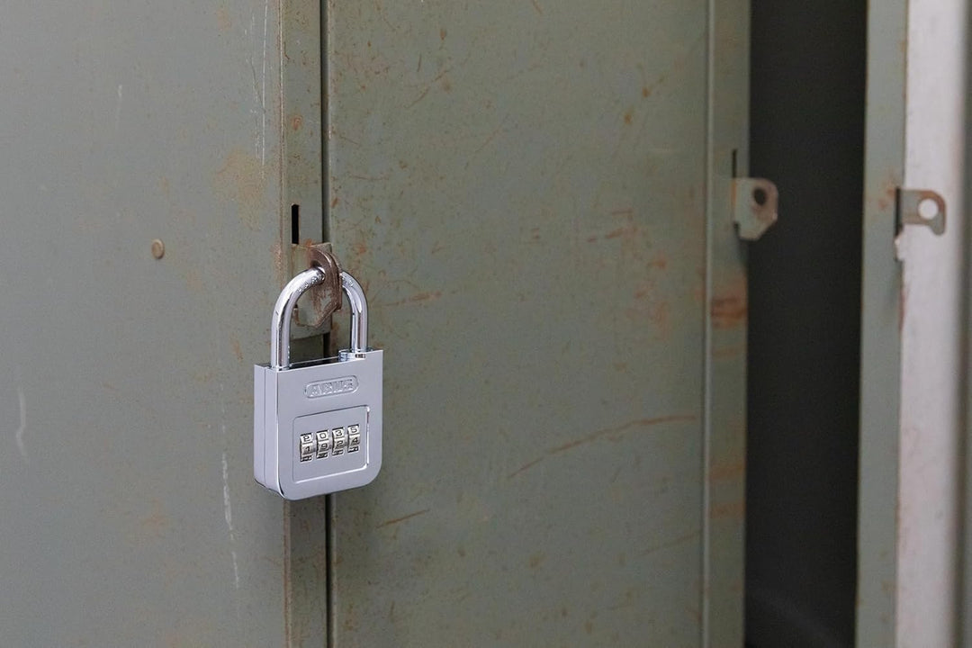 ABUS Zahlenschloss 160/50 - Vorhängeschloss in hochglanz-verchromter Optik - mit individuell einstel