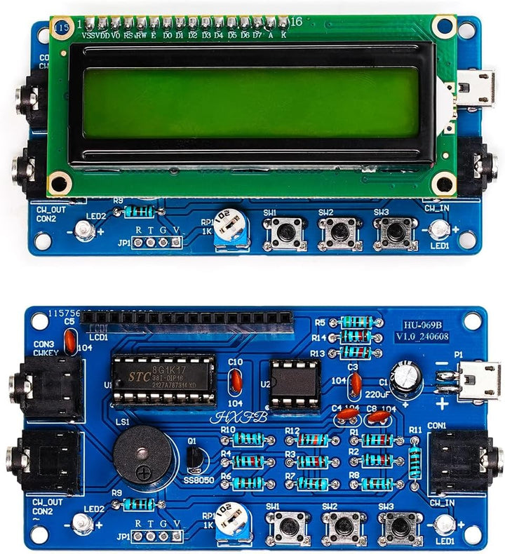 DIY Morsecode Lötbausatz, Morse Code Trainer Kit, Elektro Bausatz Löten mit Komponenten, Leiterplatt