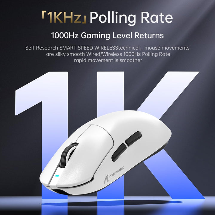 ATTACK SHARK X8SE Mouse for Large Hand, 55g Superlight, PixArt PAW3311 Gaming Sensor, BT/2.4G Wirele