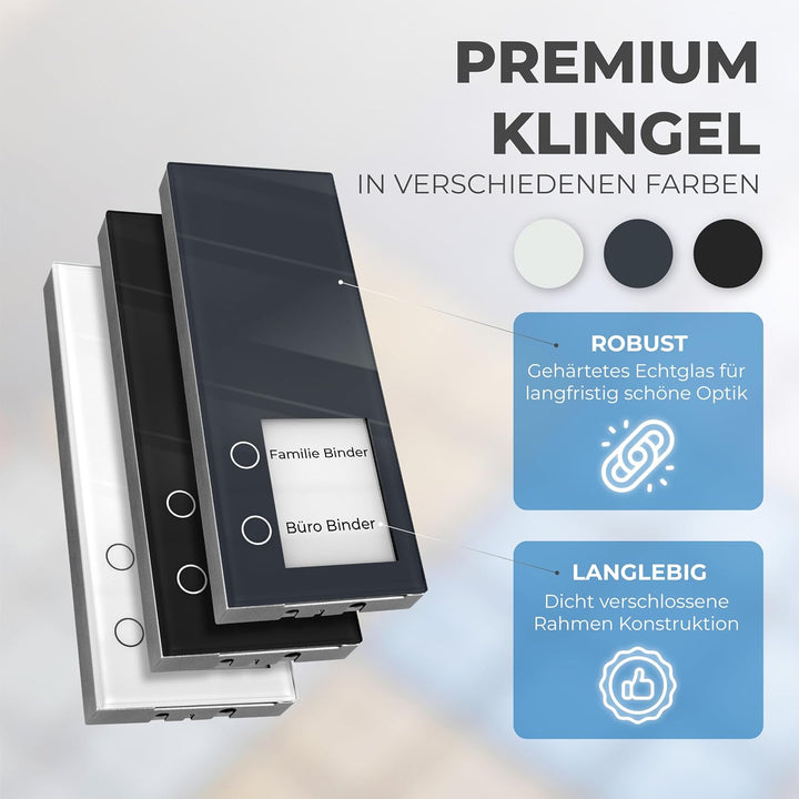 DoorLine Slim DECT Farbe: Schwarz von Telegärtner Elektronik l Clevere Türstation l per Knopfdruck m