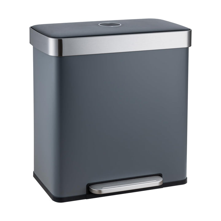 SVITA LT2X30 Mülleimer 60 Liter Treteimer Tretmülleimer Abfalleimer 2 Fächer je 30 Liter freistehend