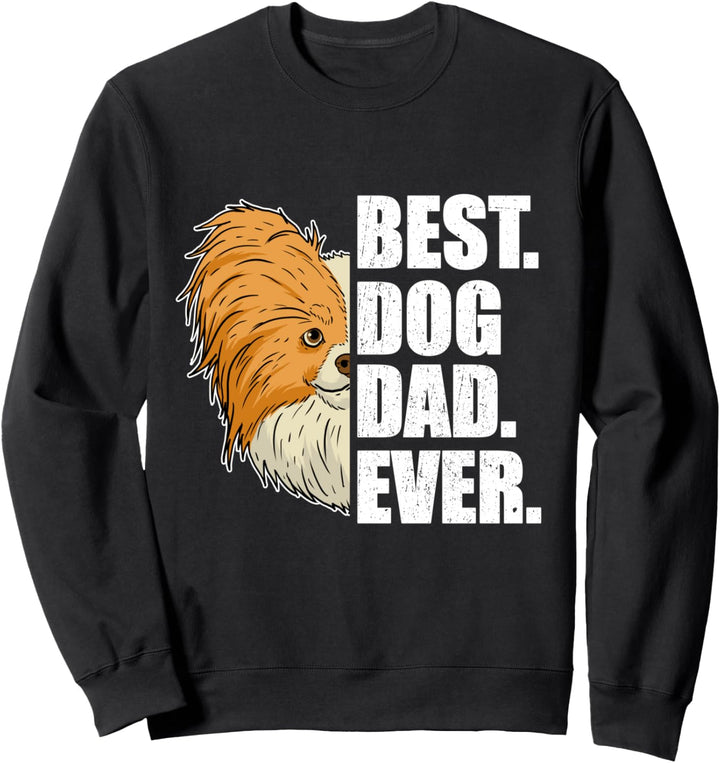 Best Dog Dad Ever Lustiges Vatertag Zwergspaniel Hunde Sweatshirt