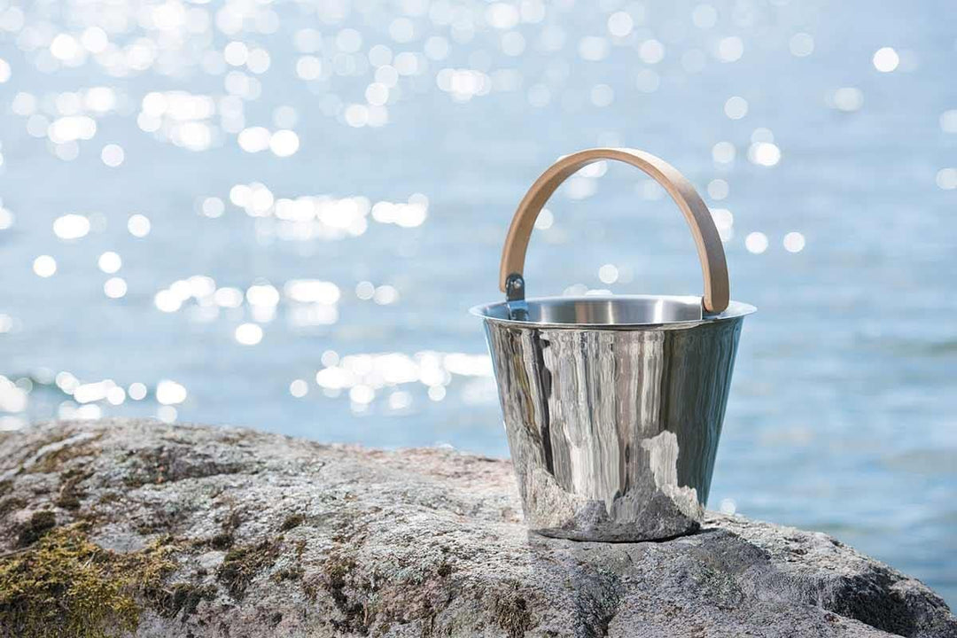 Rento Sauna Bucket Stainless Steel