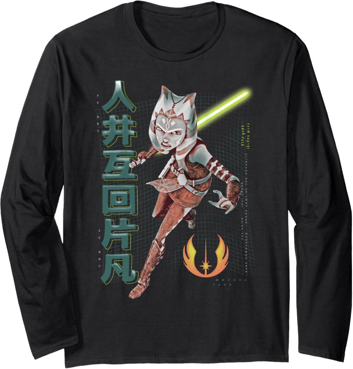 Star Wars: The Clone Wars Ahsoka Kanji Portrait Langarmshirt