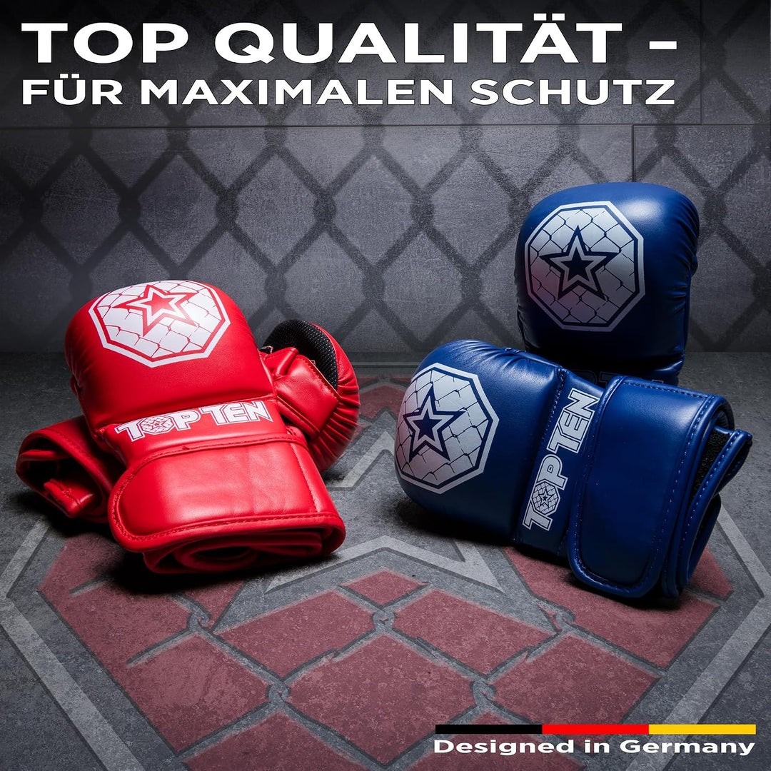 TOP TEN MMA Sparringhandschuhe Contender | MMA Amateur Handschuhe Blau L, Blau L