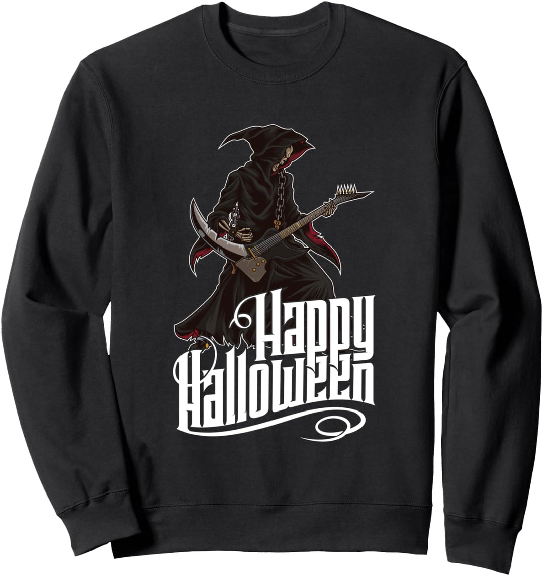 Death Metal Sensenmann Gitarrist - Happy Halloween Sweatshirt