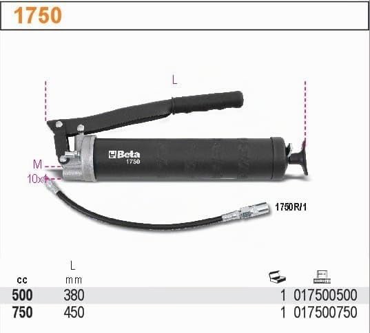 Beta 1750 750 - Hebelfettpressen 750 cc, 750 cc