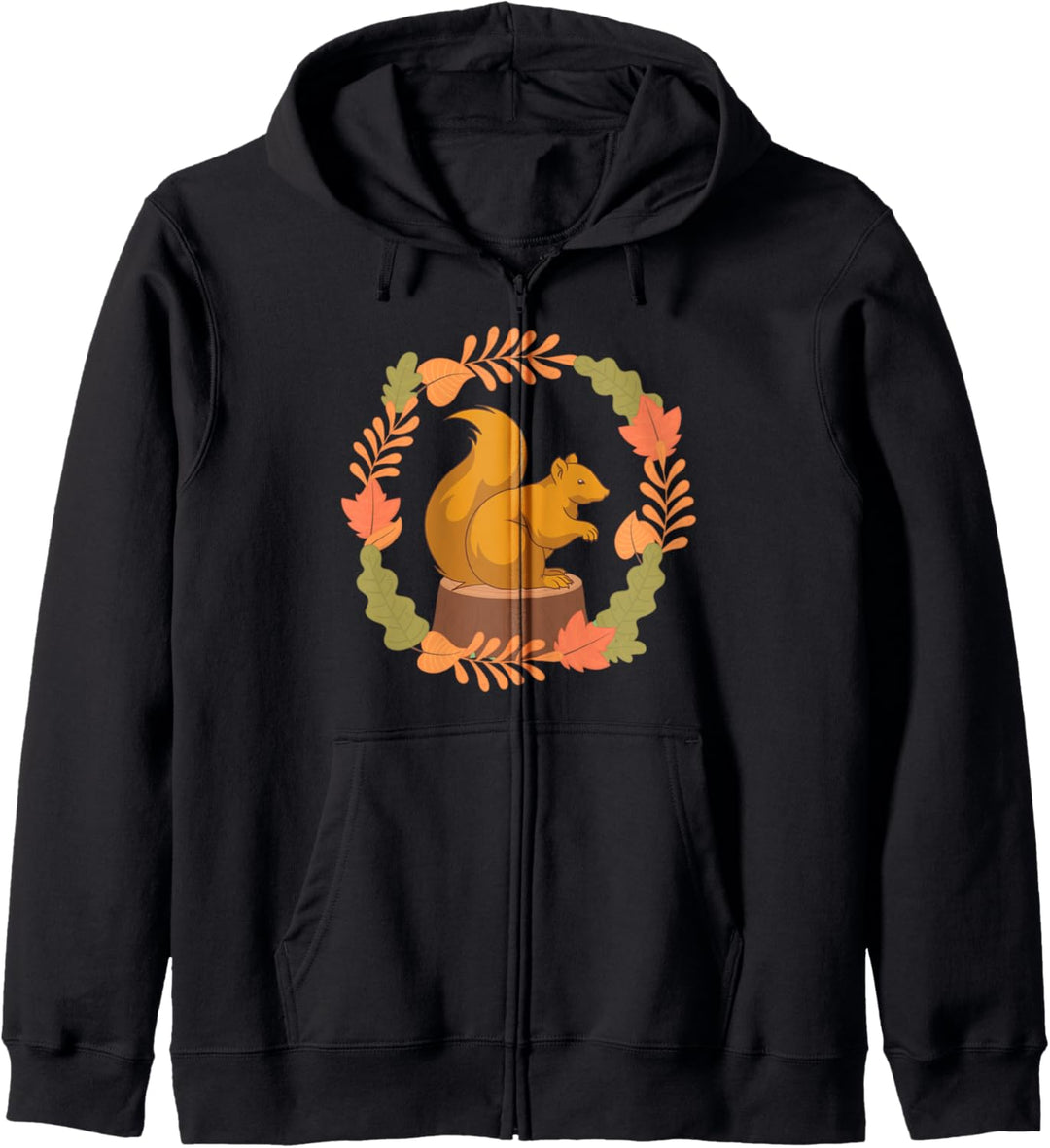 Blumen Tierfreund Natur Waldbewohner Vintage Eichhörnchen Kapuzenjacke