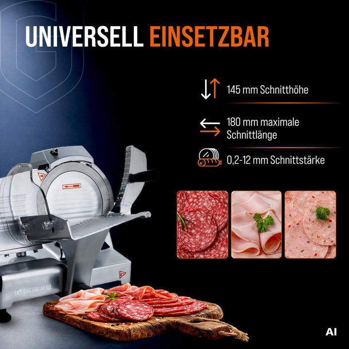Aufschnittmaschine ASM 195 mm Gastronomiebedarf