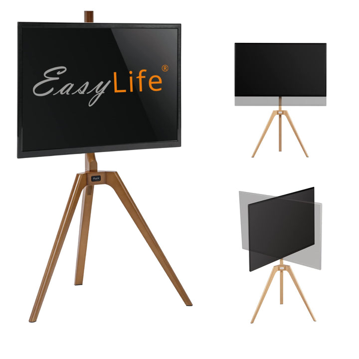 EasyLife - TV Stativ Holz Staffelei Tripod - Studio TV Stand bis 65&