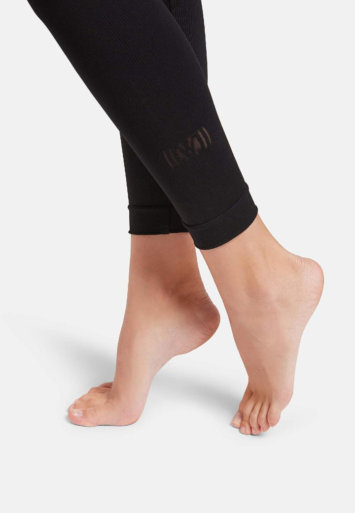 Wolford Damen Gaia Leggings, Stoffhose engangliegend figurbetont transparent,9180 Black/Black,Medium