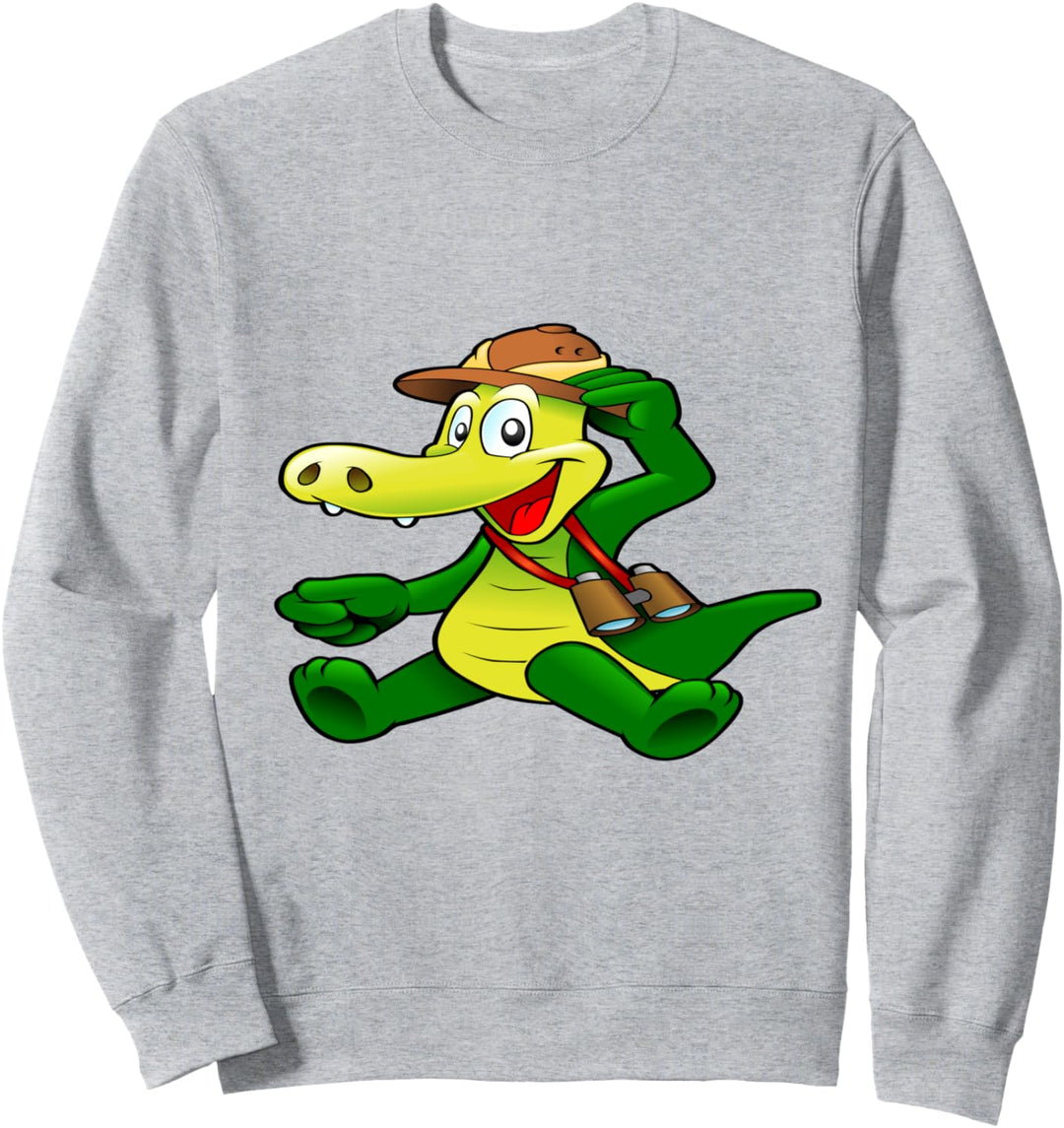 Alligator-Karikatur Sweatshirt