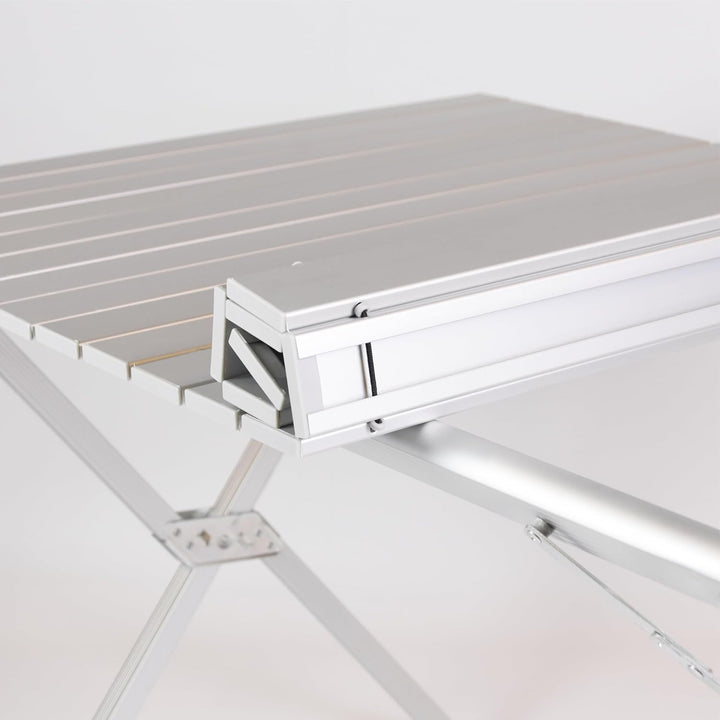 Nexos Trading Campingtisch mit Tragetasche Aluminum, grau Gartentisch Partytisch Buffettisch klappba