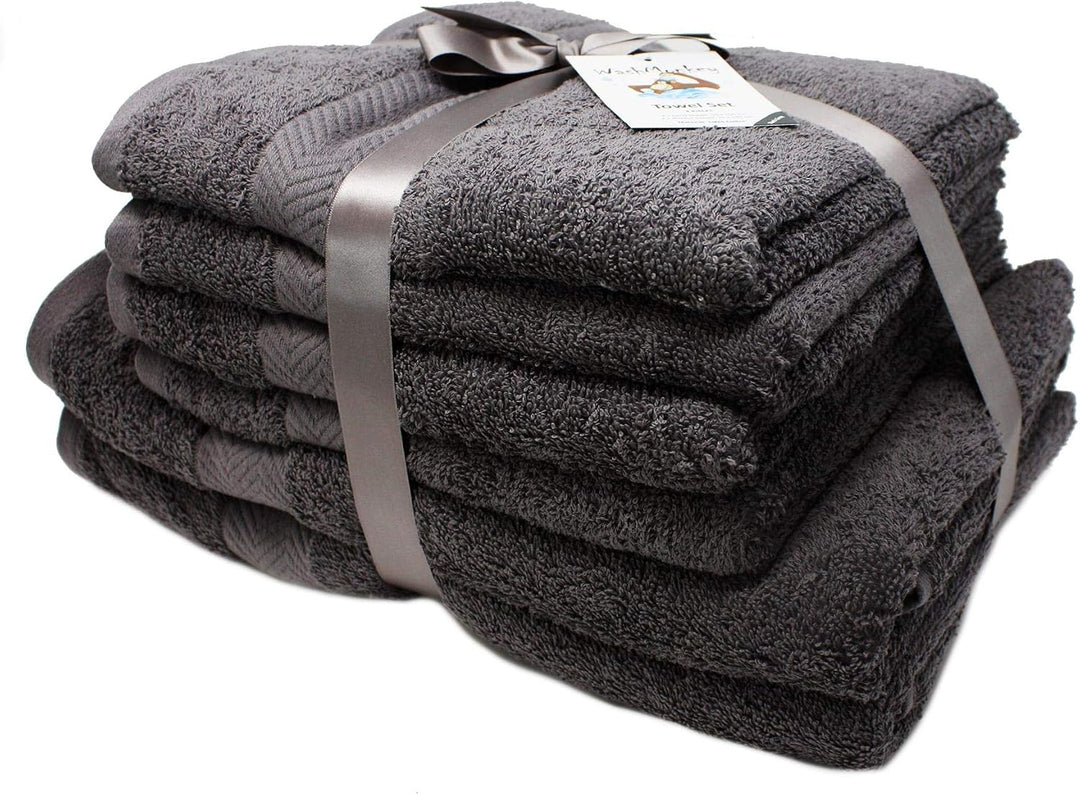 Wash Monkey Handtuch-Set 6-teilig, T24430, Anthrazit, Standard, Anthrazit