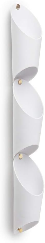 Umbra Floralink Wandvasen, Kunststoff, Weiss, 3er-Set