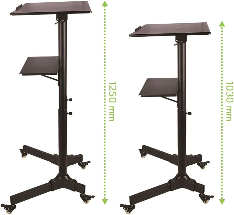 Techly ICA-TB TPM-1BK Notebook Stand Schwarz - Notebook-Ständer (Notebook Stand, Schwarz, Metall, 10