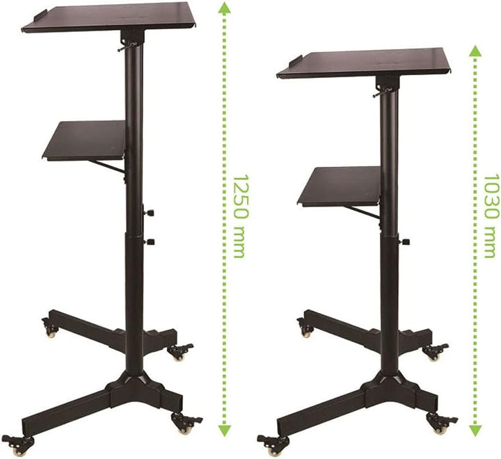 Techly ICA-TB TPM-1BK Notebook Stand Schwarz - Notebook-Ständer (Notebook Stand, Schwarz, Metall, 10