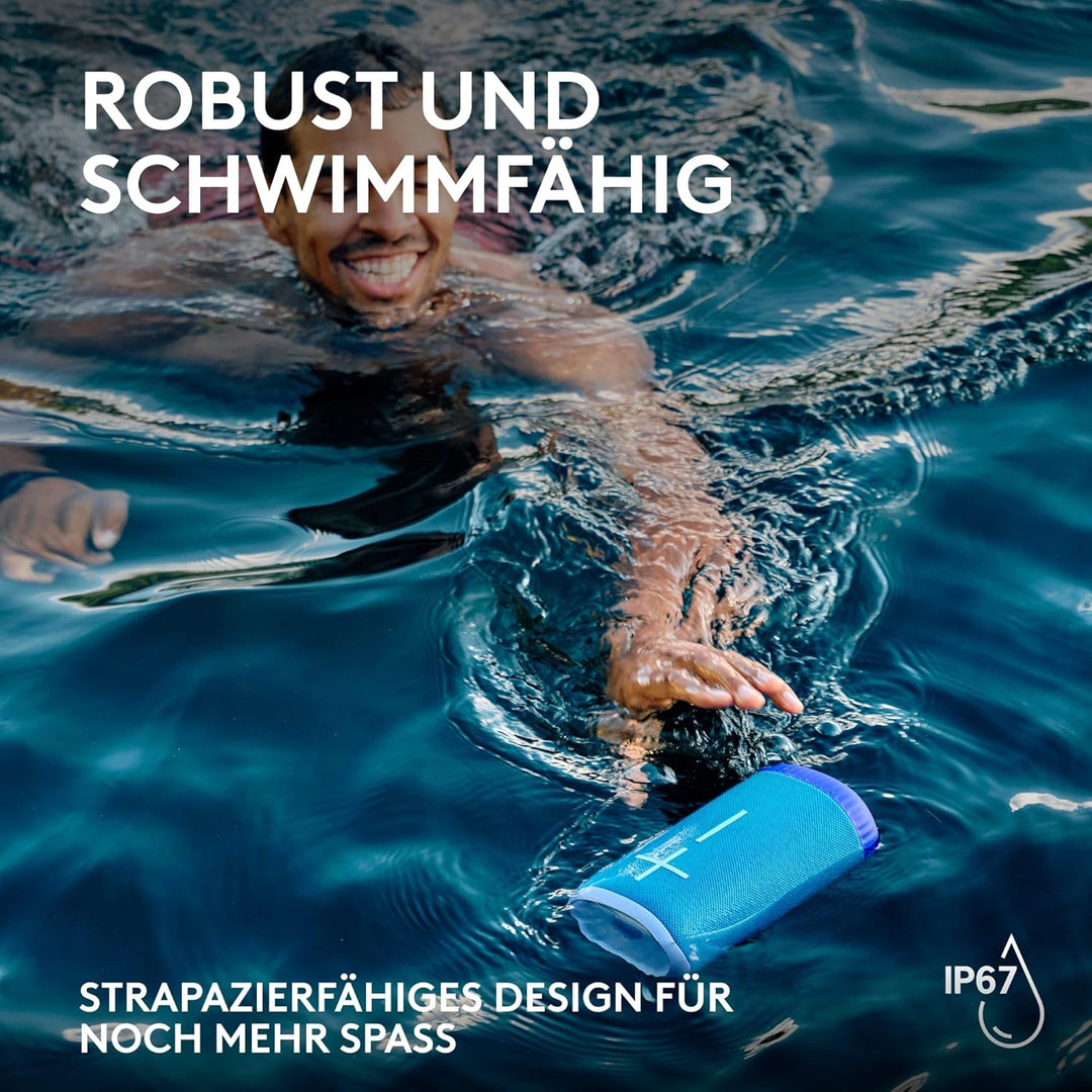 ULTIMATE EARS EVERBOOM kabelloser mobiler Bluetooth-Lautsprecher, satte Bässe, immersiver 360-Grad-S