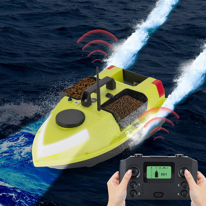 GPS Köderboot Futterboot mit GPS Angelköderboot mit LED-Nacht-Navigationslichter 600M Fernbedienung
