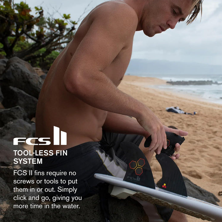 FCS Performer Eco Neo Surfbrettflossen aus Glas L Tri (3 Flossen), L Tri (3 Flossen)