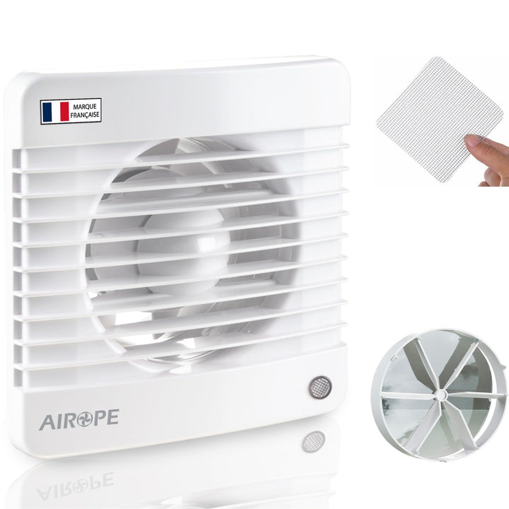 100 mm Abluftventilator mit Rückschlagventil+integriertes Moskitonetz,low wattage 7 W,wenig Lärm nur
