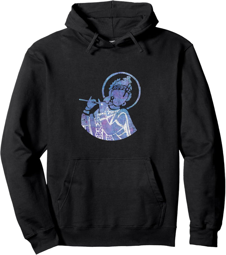 The Divine Flutist Lord Krishna Pullover Hoodie