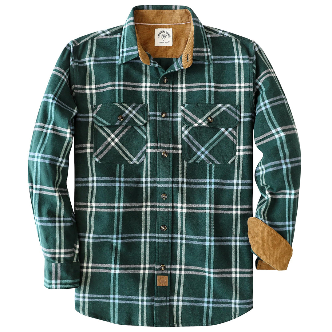 Dubinik® Flanellhemd Herren Button Down Kariert Baumwollhemd Freizeithemd Hemd Herren Langarm mit Zw