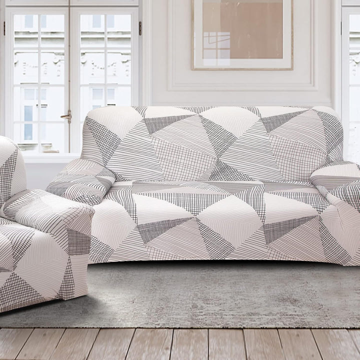 Lydevo Sofabezug 2 Sitzer Stretch Sofahusse Elastischer Sofabezug Spandex Sofa Überzug mit 2 Kissenb