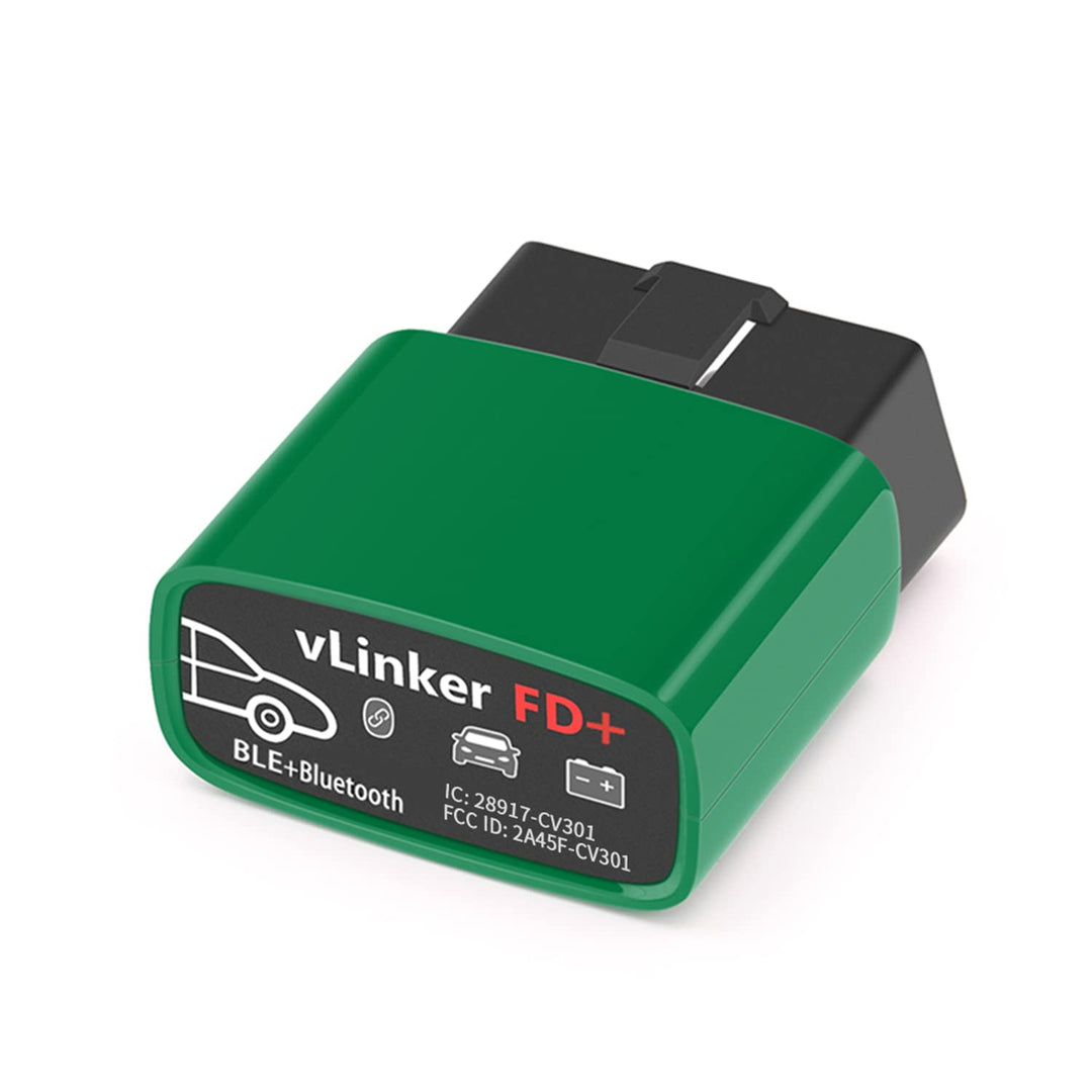 Vgate OBDII Bluetooth, vLinker FD+ OBD2 diagnosegerät OBD Adapter für Android, IOS und Windows (Blue
