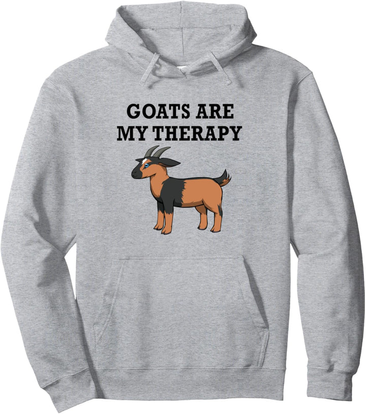 Ziegen als Therapie Ironisches Bauernhoftier Pullover Hoodie