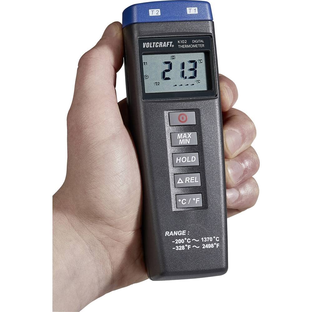 VOLTCRAFT K102 + TP 202 Temperatur-Messgerät Fühler-Typ K