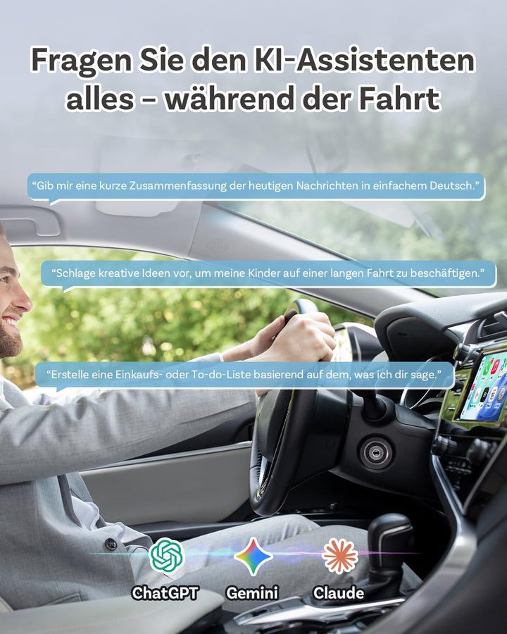OTTOCAST E2 AI Box, 2026 Upgrade 3-in-1 Wireless CarPlay &amp; Android Auto Adapter, Android 13 Car Mult